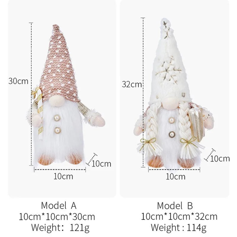 Light-Up Christmas Gnome – 30cm Plush Nordic Elf Decoration for Table, Home & Holiday Gifts