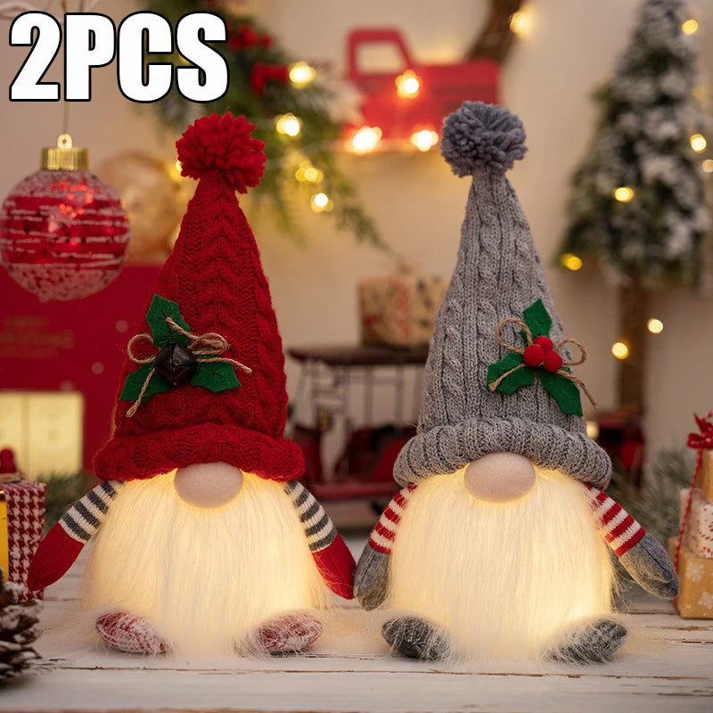 Light-Up Christmas Gnome – 30cm Plush Nordic Elf Decoration for Table, Home & Holiday Gifts