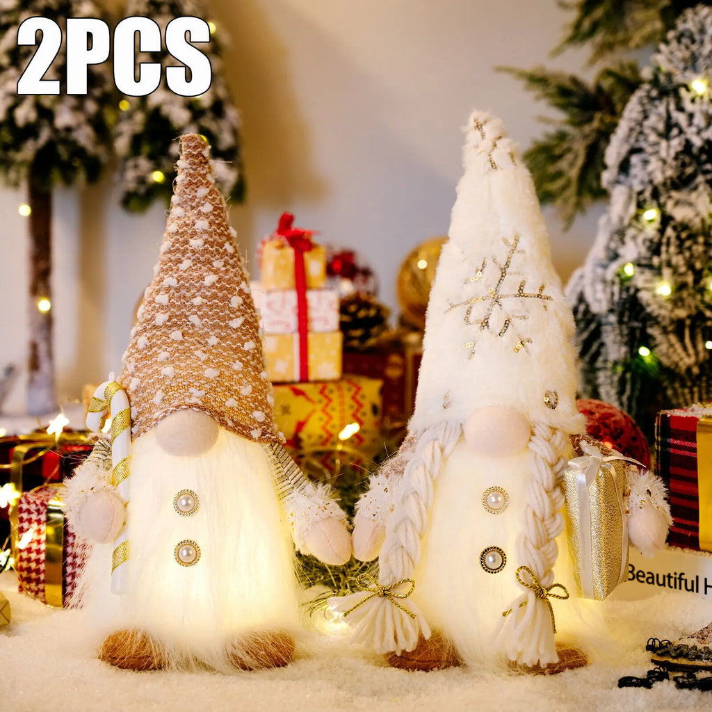Light-Up Christmas Gnome – 30cm Plush Nordic Elf Decoration for Table, Home & Holiday Gifts