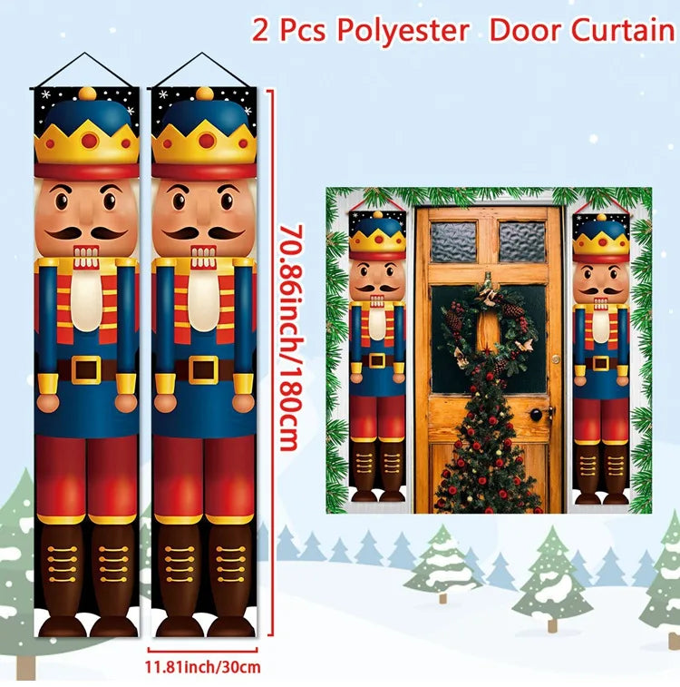 Christmas Door Banner – Merry Christmas Hanging Sign for Front Door & Home Décor