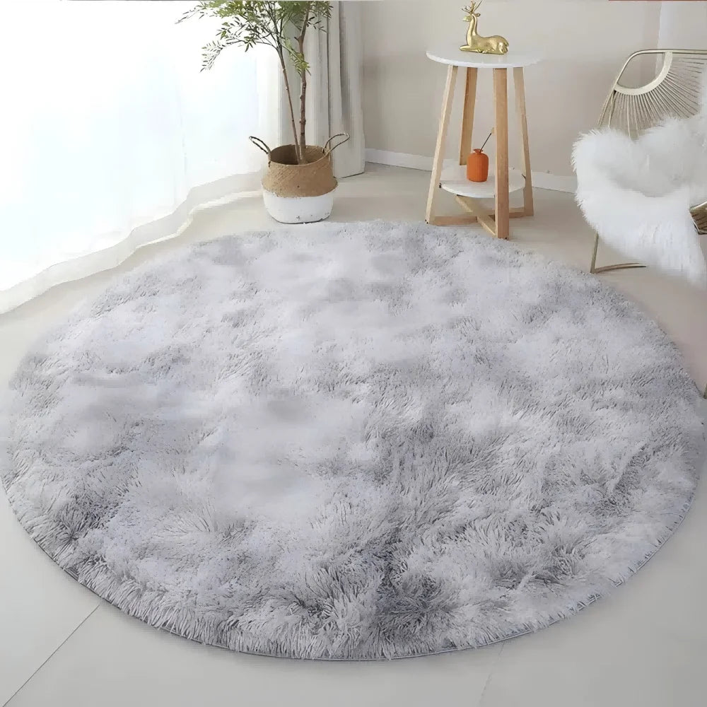 Round Fluffy Area Rug – Ultra Soft Plush Shag Carpet for Kids, Bedroom & Living Room | Cute Princess Room Circle Floor Mat (80–180 cm)