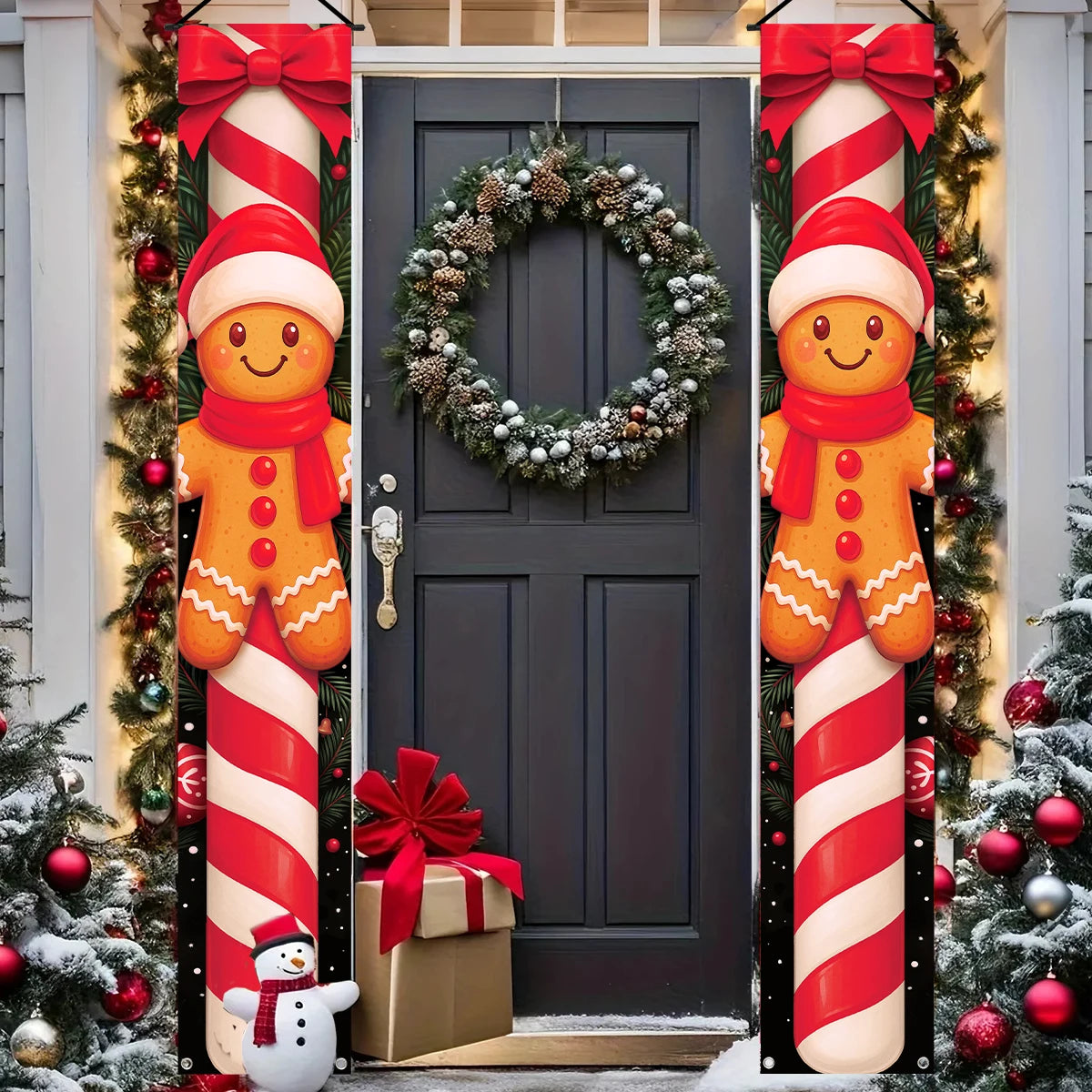 Christmas Door Banner – Merry Christmas Hanging Sign for Front Door & Home Décor