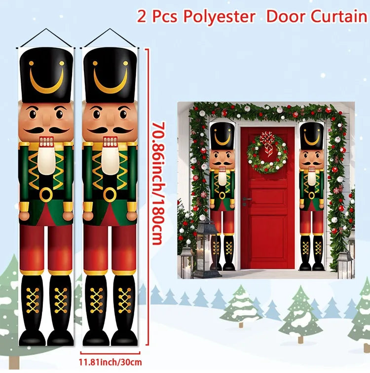 Christmas Door Banner – Merry Christmas Hanging Sign for Front Door & Home Décor