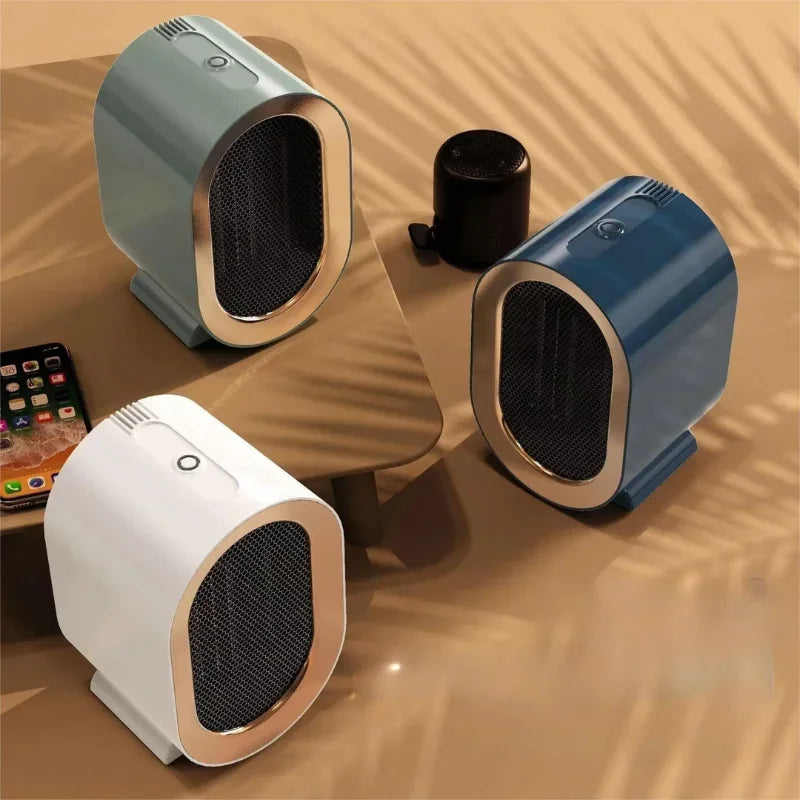 1200W Mini Portable Electric Heater – PTC Ceramic Desktop Heating Fan for Home & Office with Adjustable Heat Levels and Safety Protection