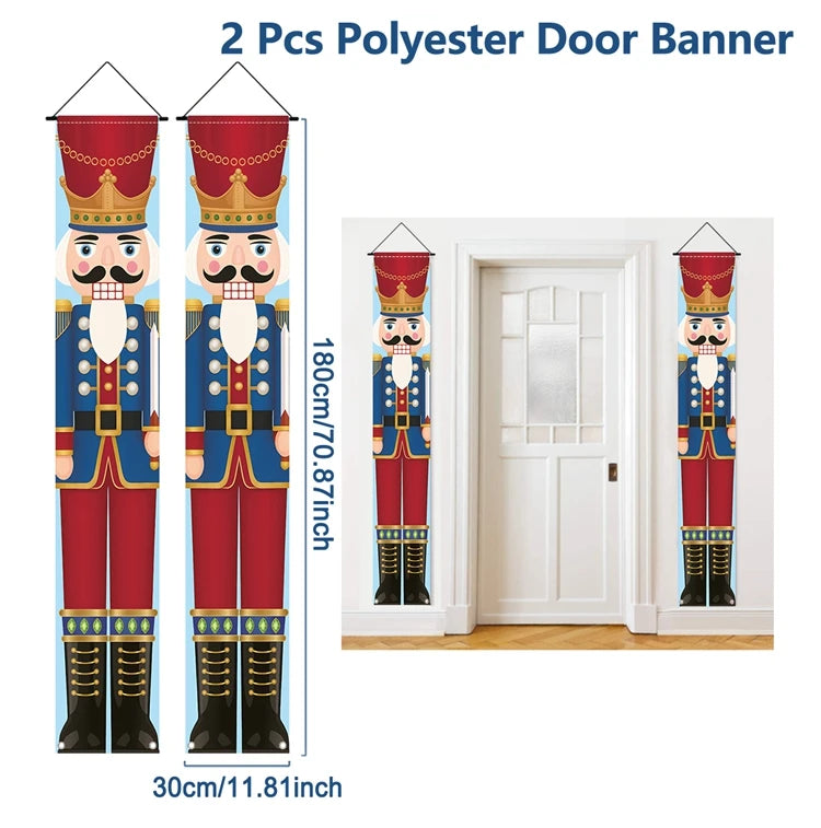 Christmas Door Banner – Merry Christmas Hanging Sign for Front Door & Home Décor