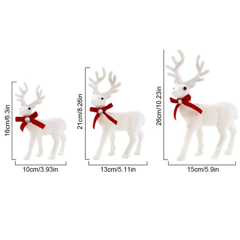 10/13/15cm Plush Christmas Reindeer – Soft Artificial Elk Ornament for Tree Decoration, Home & Holiday Gifts 2025