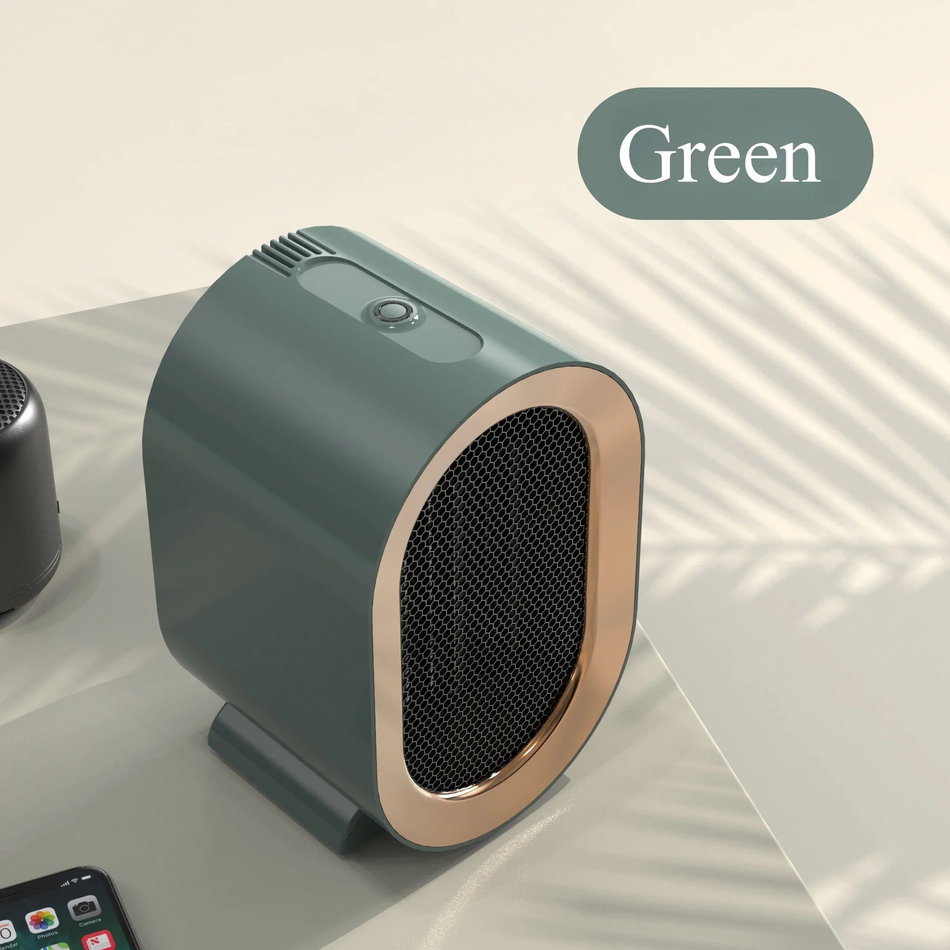 1200W Mini Portable Electric Heater – PTC Ceramic Desktop Heating Fan for Home & Office with Adjustable Heat Levels and Safety Protection