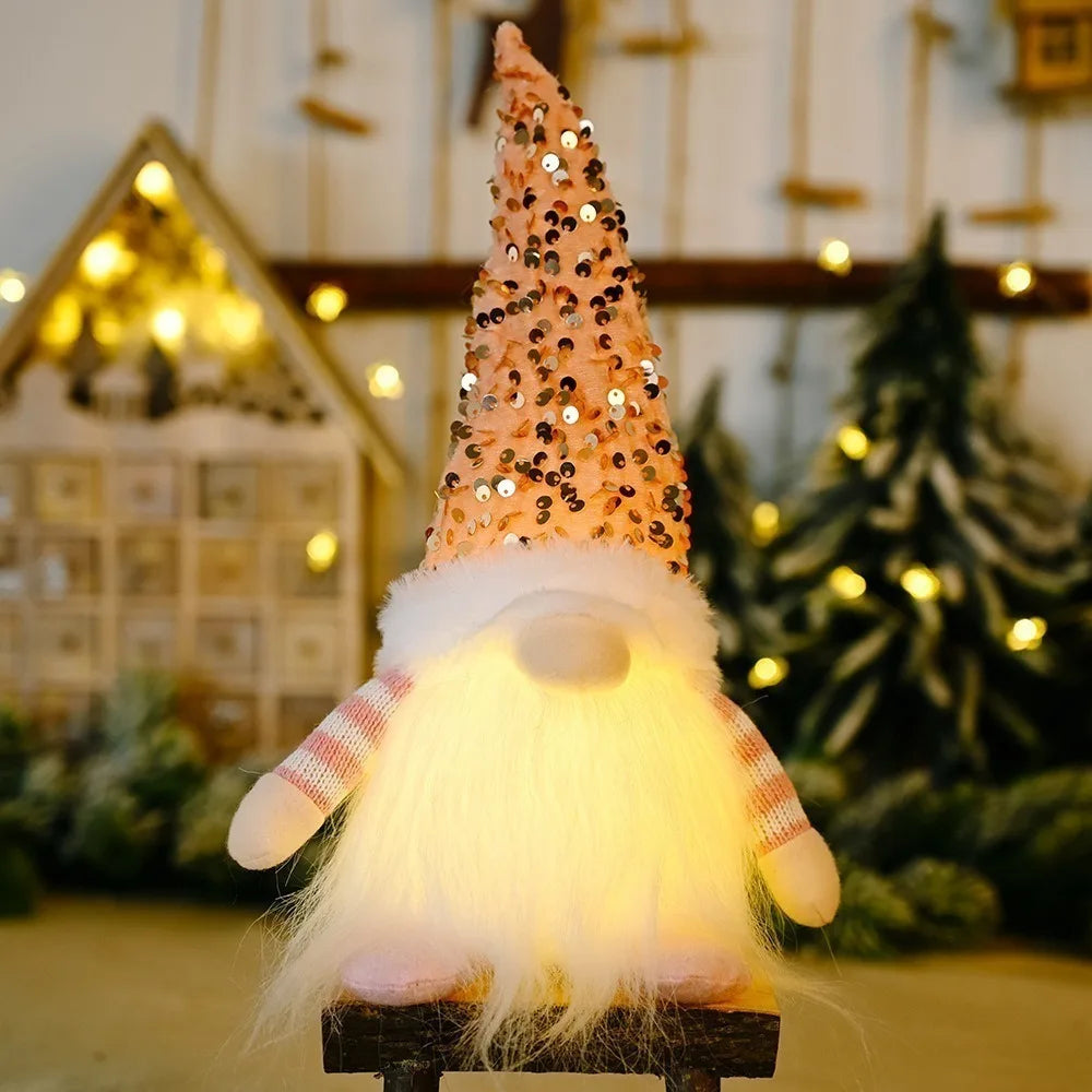 Light-Up Christmas Gnome – 30cm Plush Nordic Elf Decoration for Table, Home & Holiday Gifts